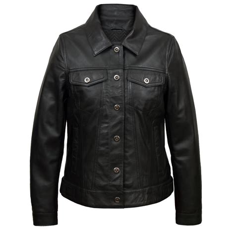 leather jean jackets women's.